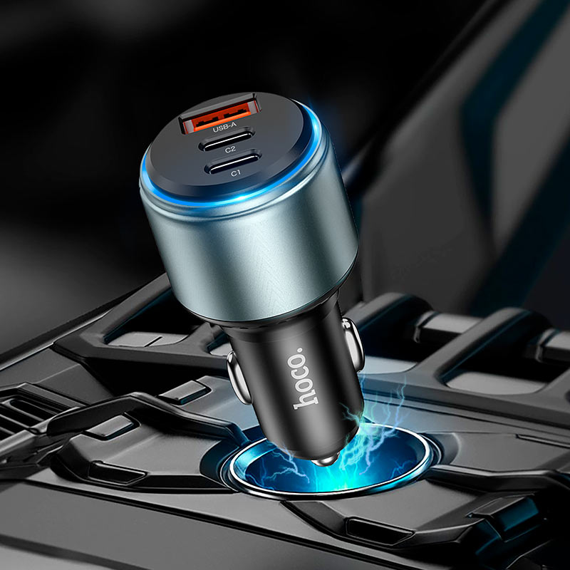 Hoco - Three Port Car Charger (NZ9)
